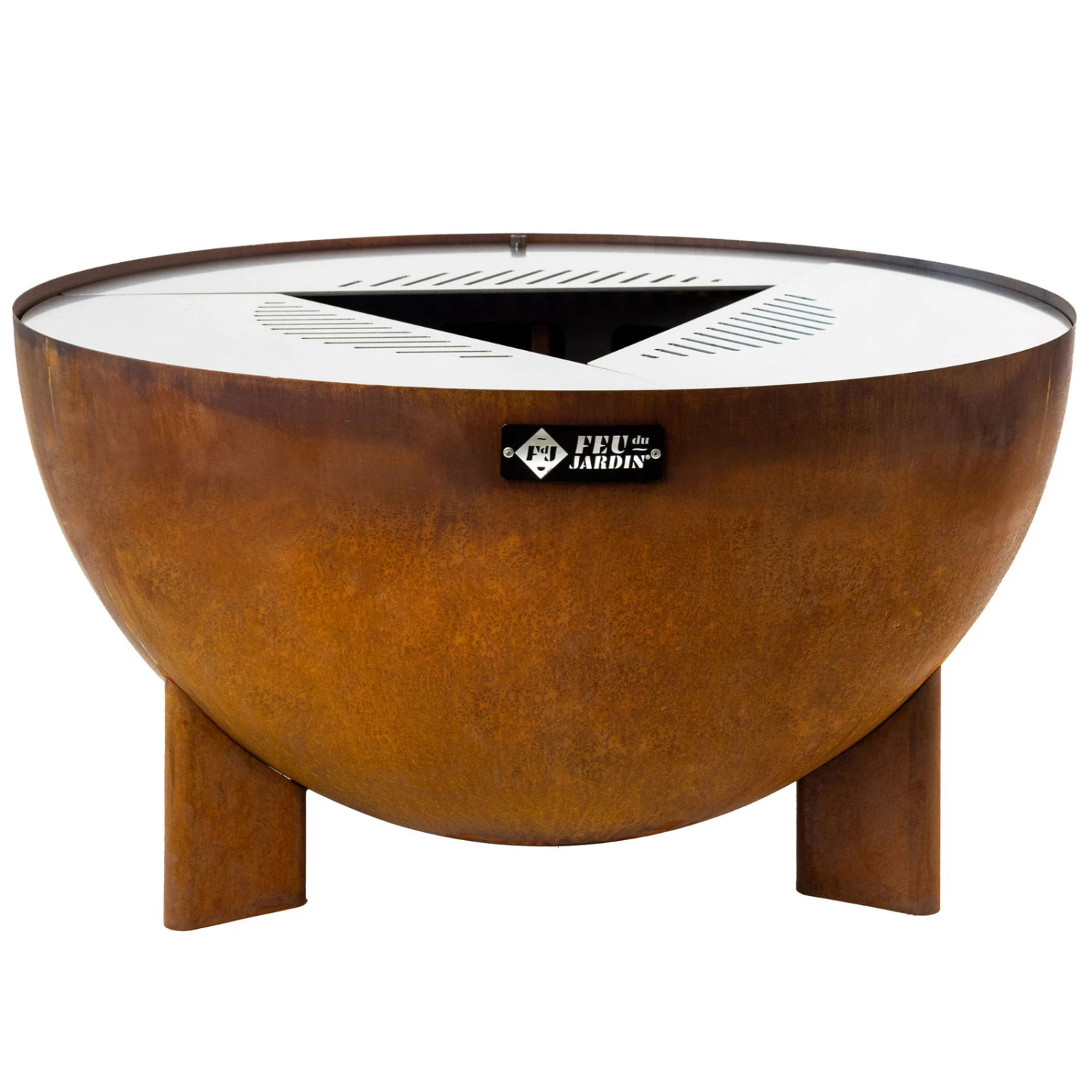 Edelstahl-Feuerstelle 'TRIA', Rost, 100 X 55 X 100 Cm – Bild 2