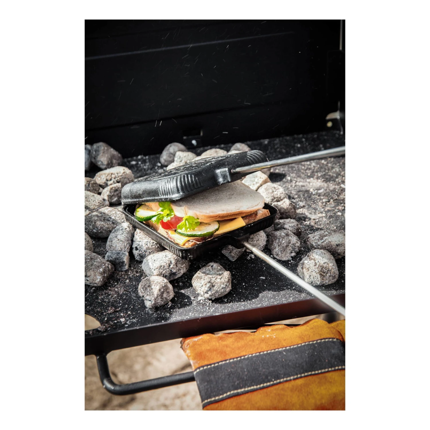 Petromax Sandwicheisen, Schwarz, L 72 X B 20 X H 4,5 Cm – Bild 3