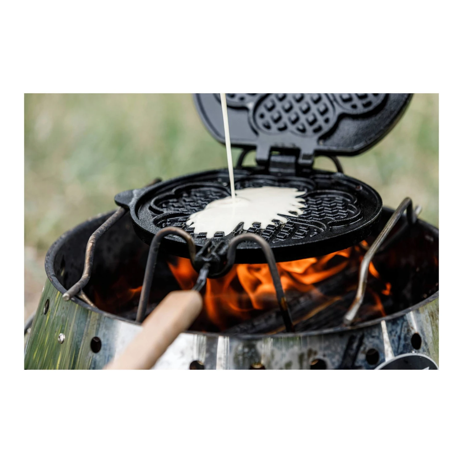 Petromax Wende-Waffeleisen, Schwarz, H 9 X B 22 X T 54 Cm – Bild 2