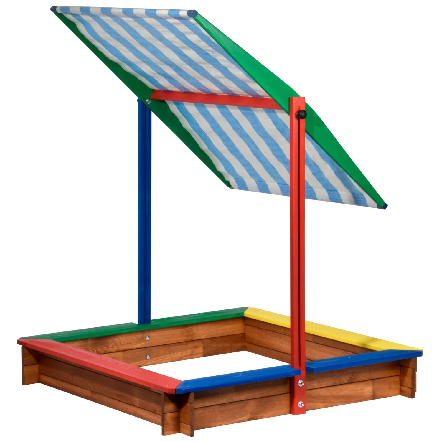 Sandkasten Inkl. Dach, Bunt, 120 X 120 X 120 Cm – Bild 4