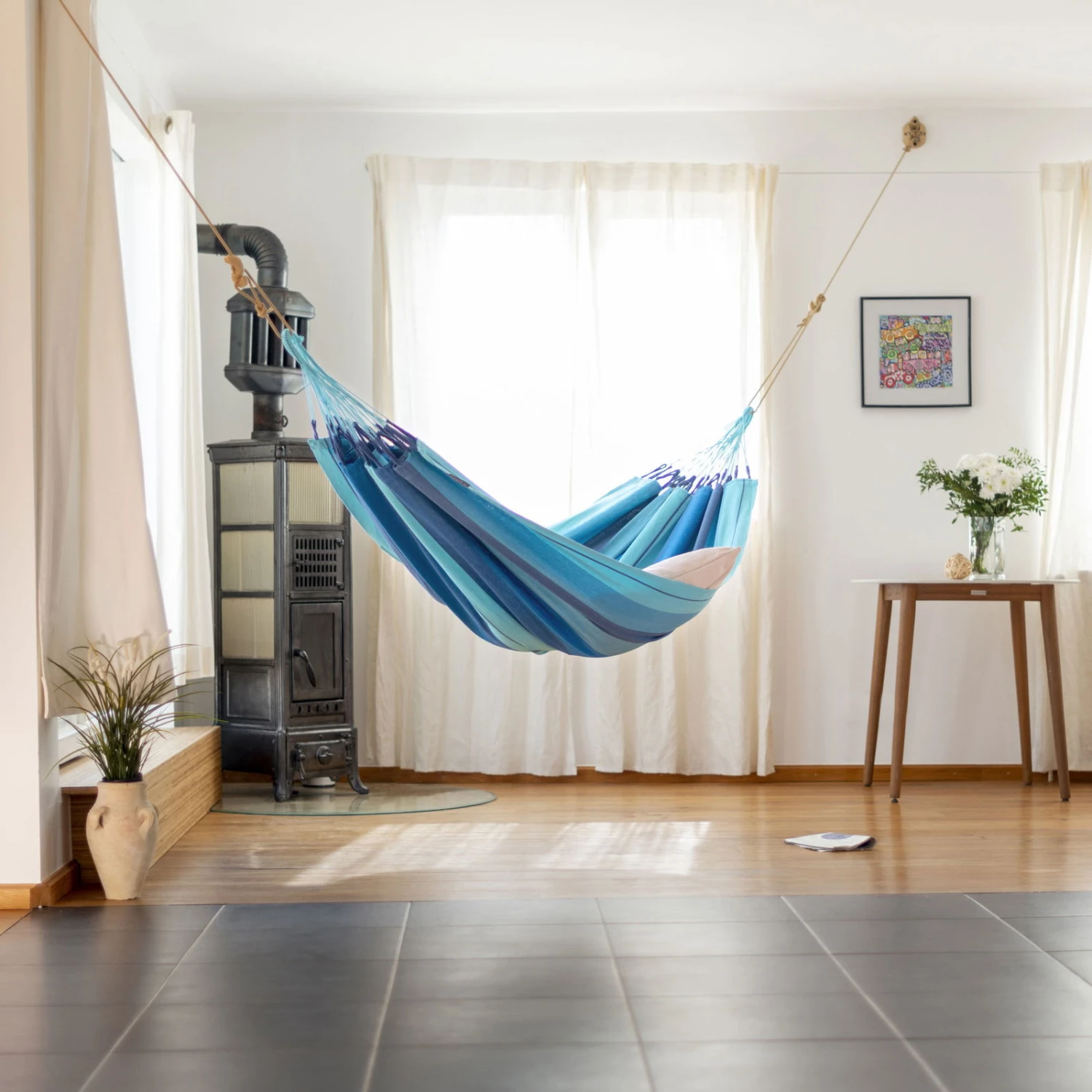 LA SIESTA Hängematte 'Modesta', Lagoon, Single - L 300 X B 140 Cm – Bild 2