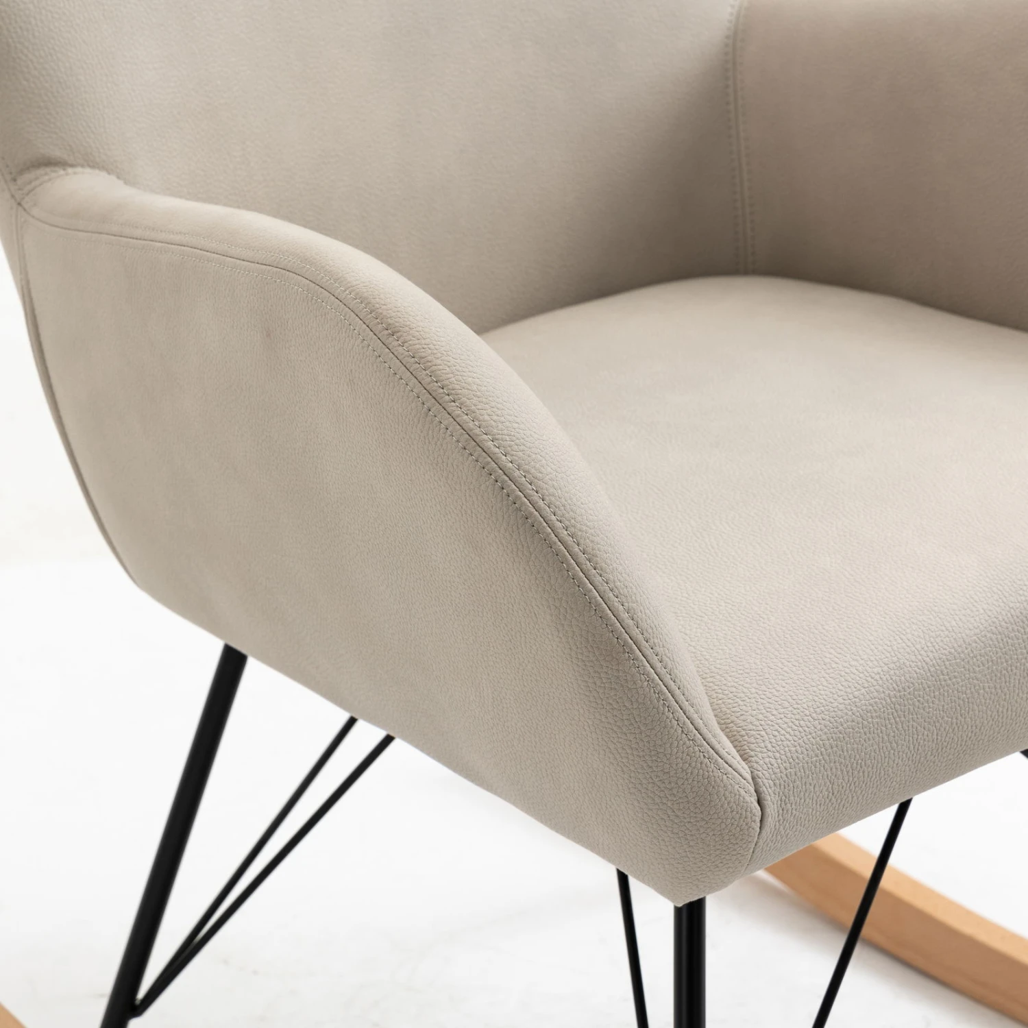 SEBA Schaukelstuhl 'Nina', Grau, Ca. 95 X 63 X 69 Cm – Bild 3