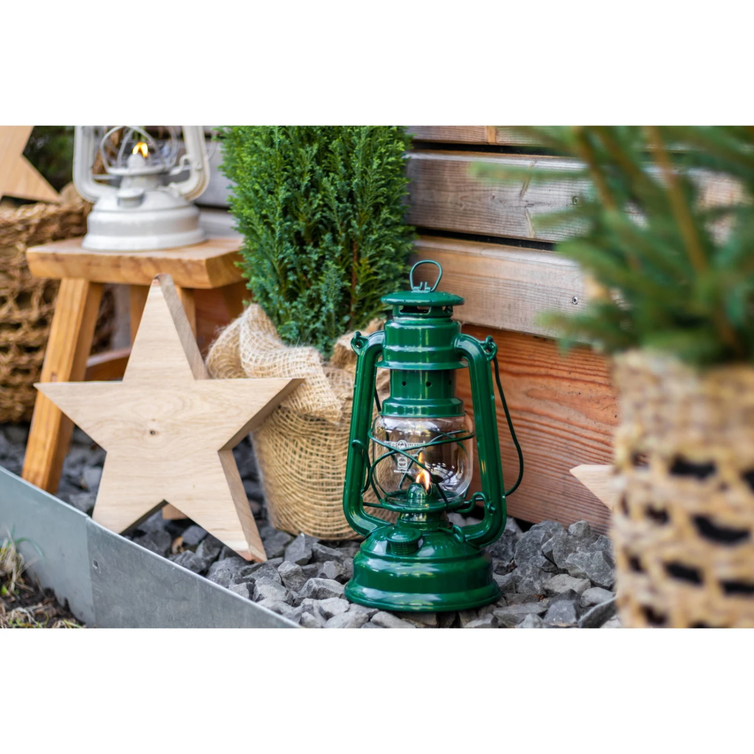 Feuerhand Sturmlaterne 'Baby Special 276', Moosgrün, 26,5 X 13,5 X 15 Cm – Bild 2