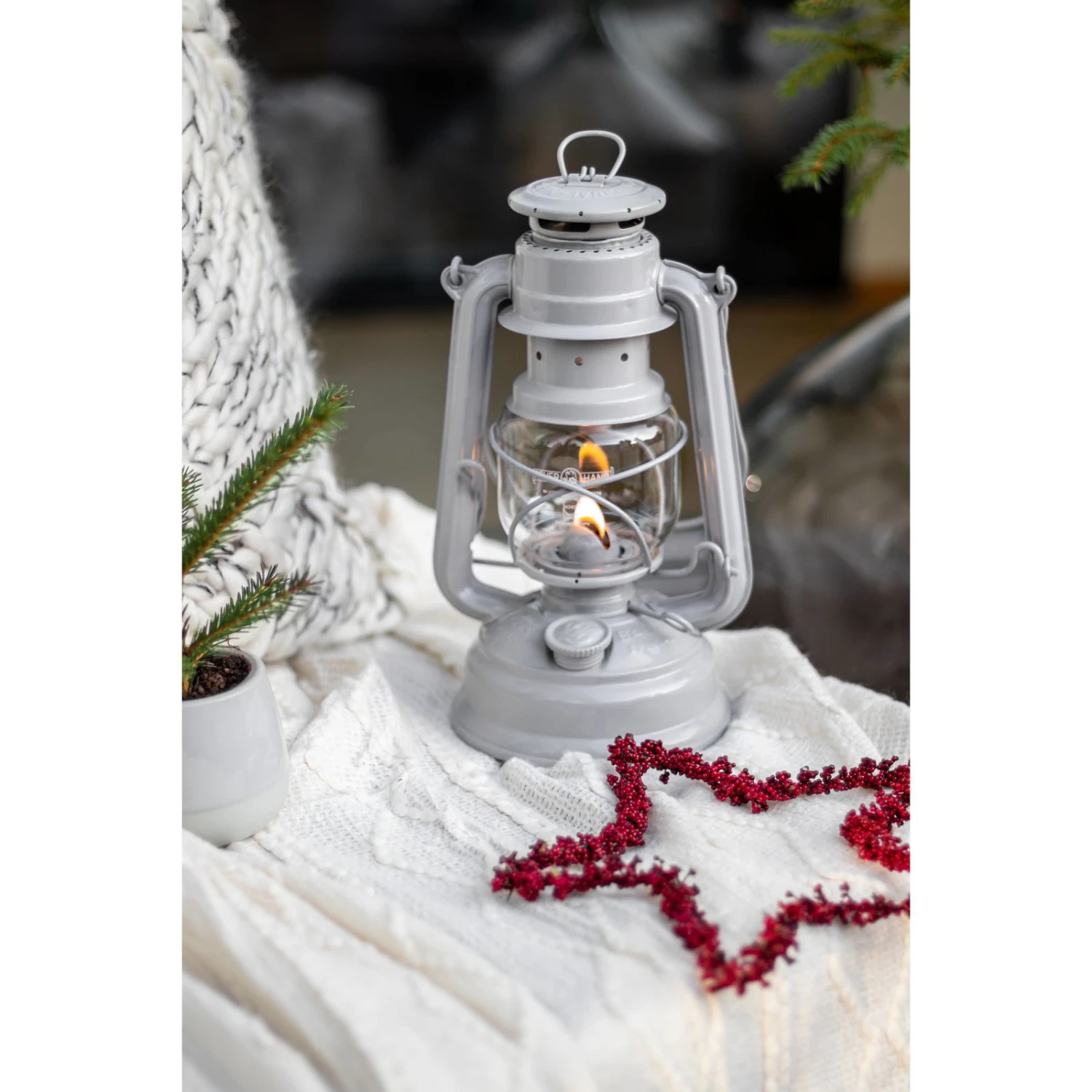 Feuerhand Sturmlaterne 'Baby Special 276', Nordic Grey, 26,5 X 13,5 X 15 Cm – Bild 3