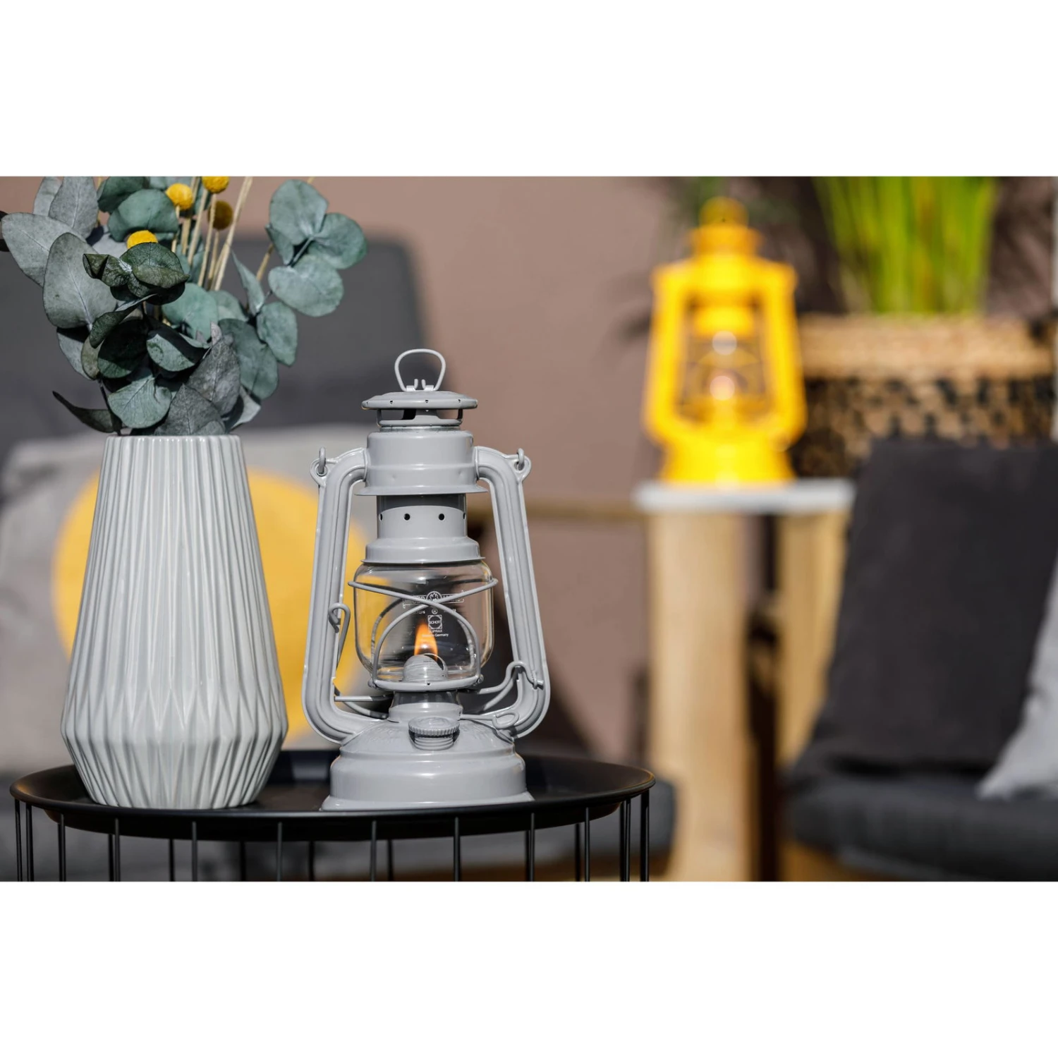 Feuerhand Sturmlaterne 'Baby Special 276', Nordic Grey, 26,5 X 13,5 X 15 Cm – Bild 2