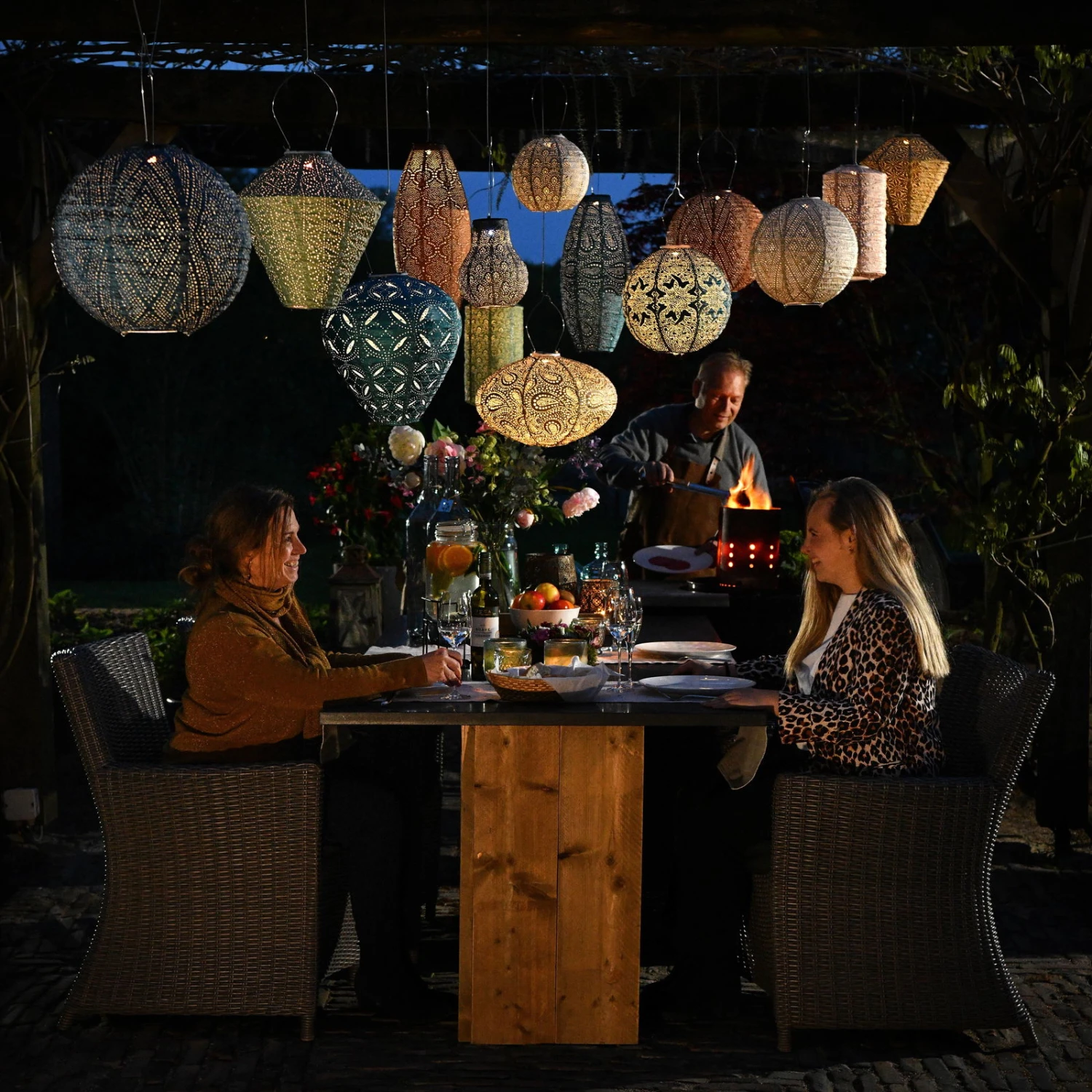 Solarlaterne 'Round 40 Fiore', Grün, Ø 40 X 38,5 Cm – Bild 7